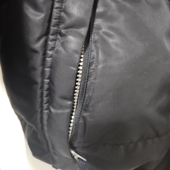 Vintage Nautica Mens Puffer Jacket Reversible Large Black and Red - Picture 2 of 9